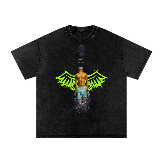 🕊 Swimming With My Wings – Lime Edition Art Shirt by UDO